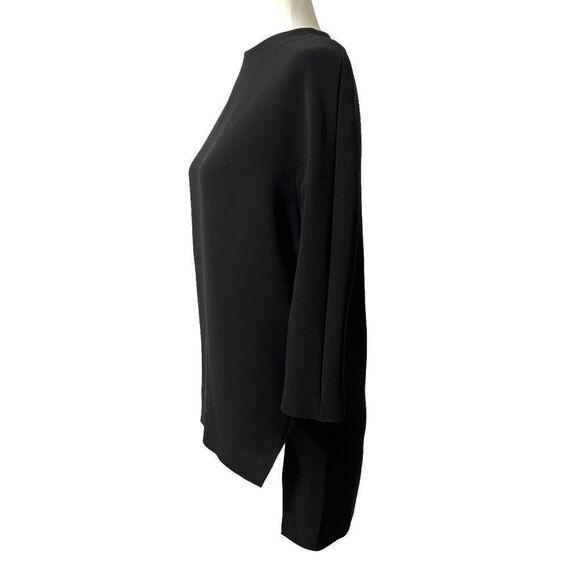 COS Tunic Blouse Small Black 3/4 sleeve hi low Size 4 - Picture 4 of 12